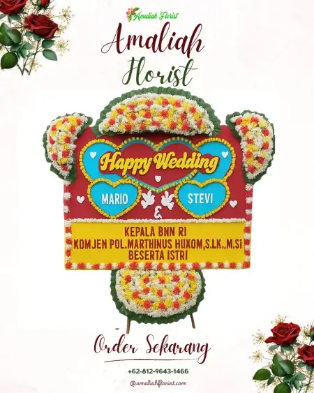 Papan Bunga Pernikahan Kebon Pisang
